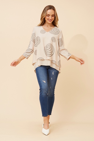 LORETO ABSTRACT PRINT TOP