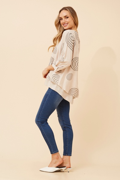 LORETO ABSTRACT PRINT TOP