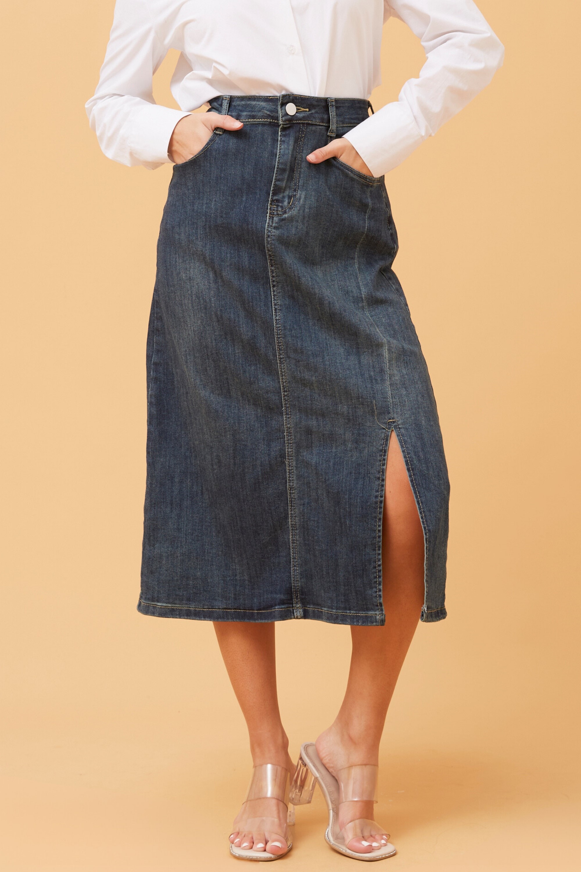 LORIMA DENIM SKIRT