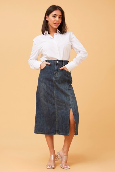 LORIMA DENIM SKIRT