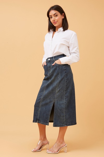 LORIMA DENIM SKIRT