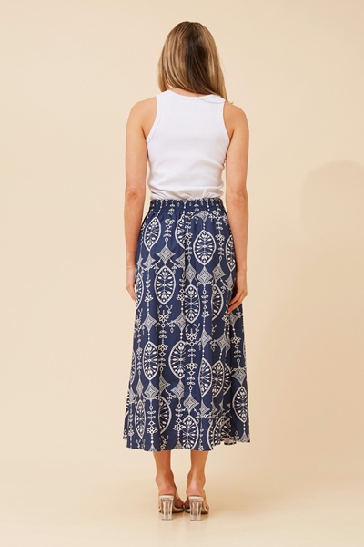 LOUISIANA MIMIC EMBROIDERED SKIRT