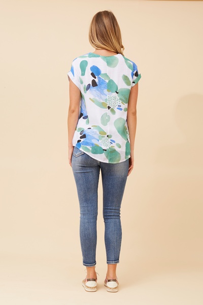 LOVELLA ABSTRACT PRINT TOP