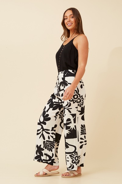 LOXANA ABSTRACT PRINT PANTS