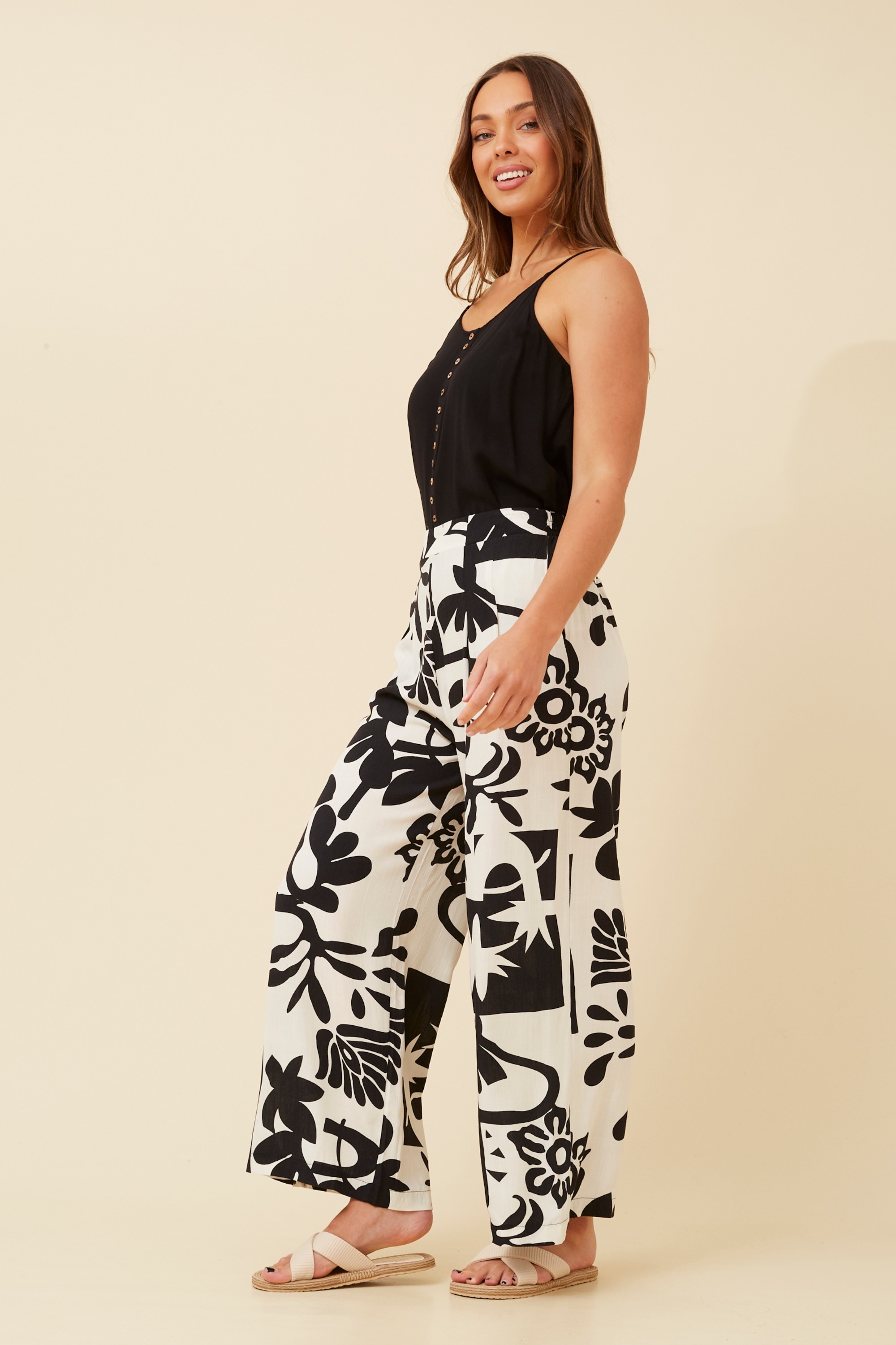 LOXANA ABSTRACT PRINT PANTS