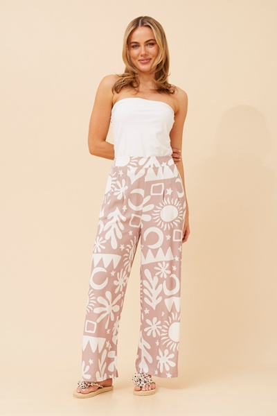 LOXANA ABSTRACT PRINT PANTS
