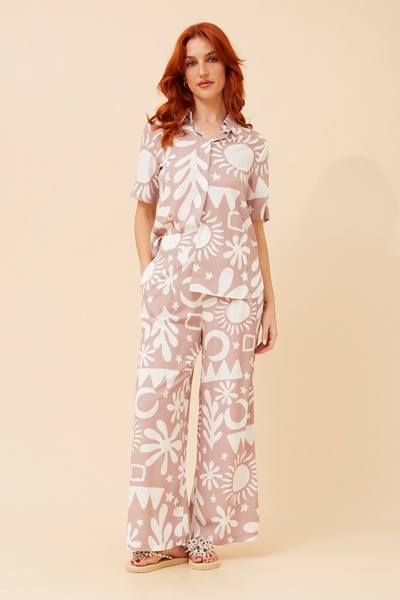 LOXANA ABSTRACT PRINT PANTS