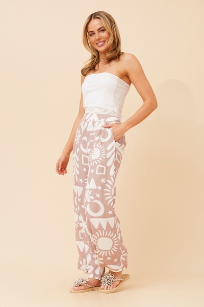 LOXANA ABSTRACT PRINT PANTS