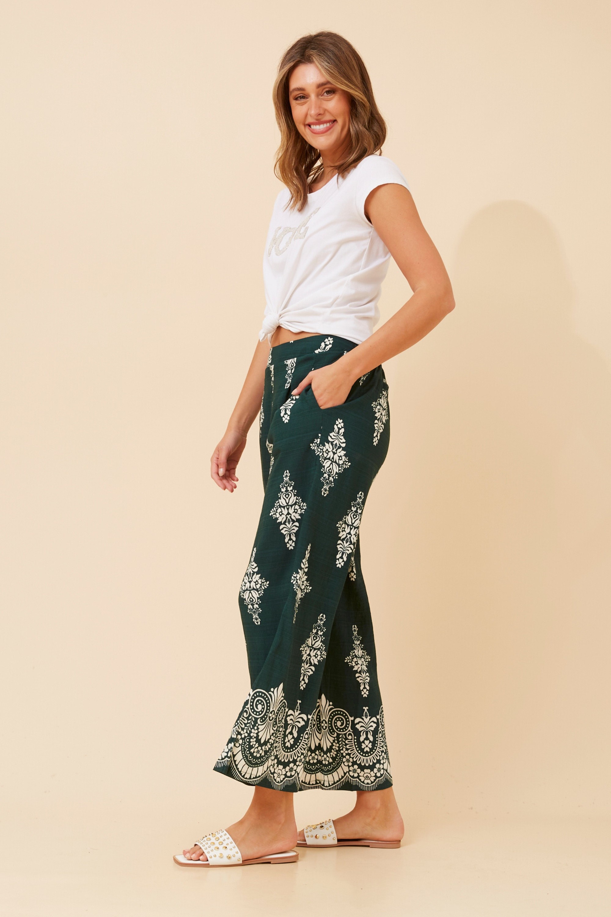 LOXANA BOHO PRINT PANTS