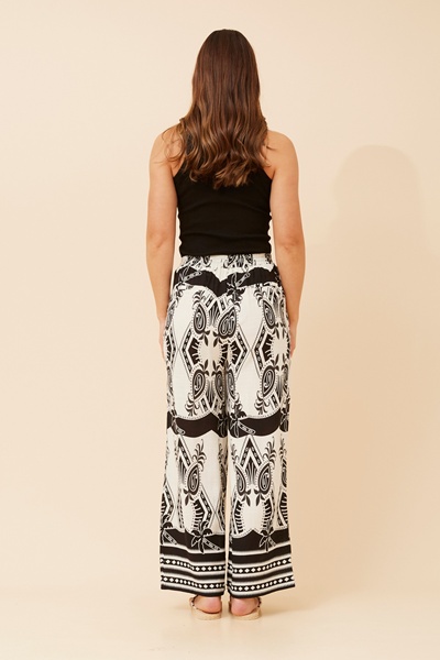 LOXANA BORDER PRINT PANTS