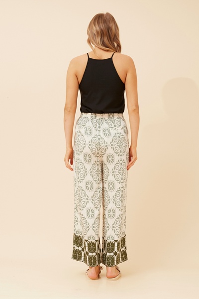 LOXANA BORDER PRINT PANTS