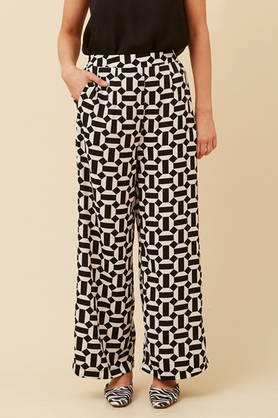 LOXANA GEOMETRIC PRINT PANTS