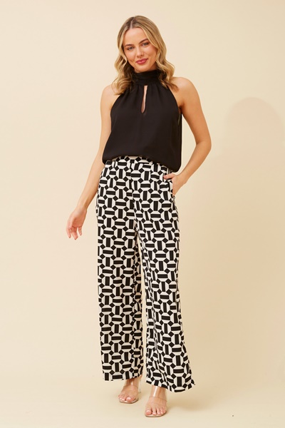 LOXANA GEOMETRIC PRINT PANTS