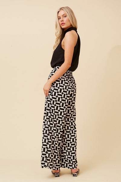 LOXANA GEOMETRIC PRINT PANTS