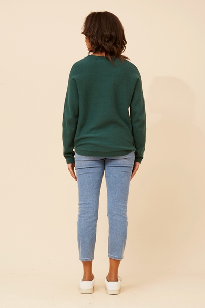 LUBA SOLID KNIT PULLOVER