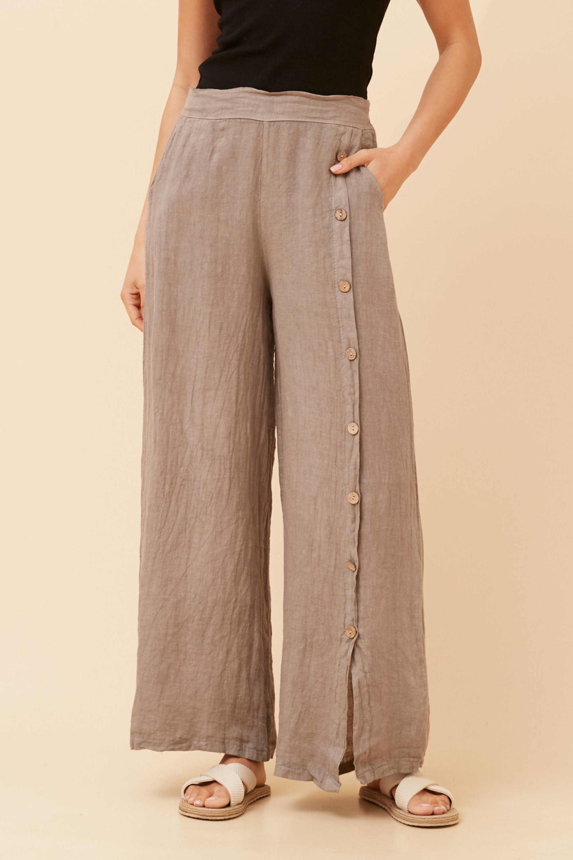 LUCA SOLID LINEN PANTS