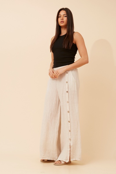 LUCA SOLID LINEN PANTS
