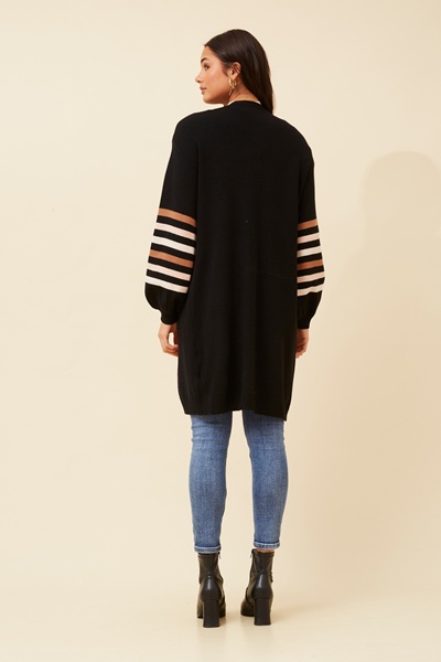 LUCIANA STRIPE KNIT CARDIGAN