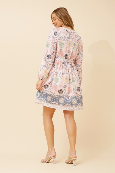 LUKITA BORDER PRINT SHORT DRESS