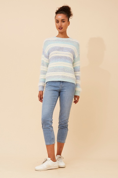 LUMIRA STRIPE KNIT PULLOVER