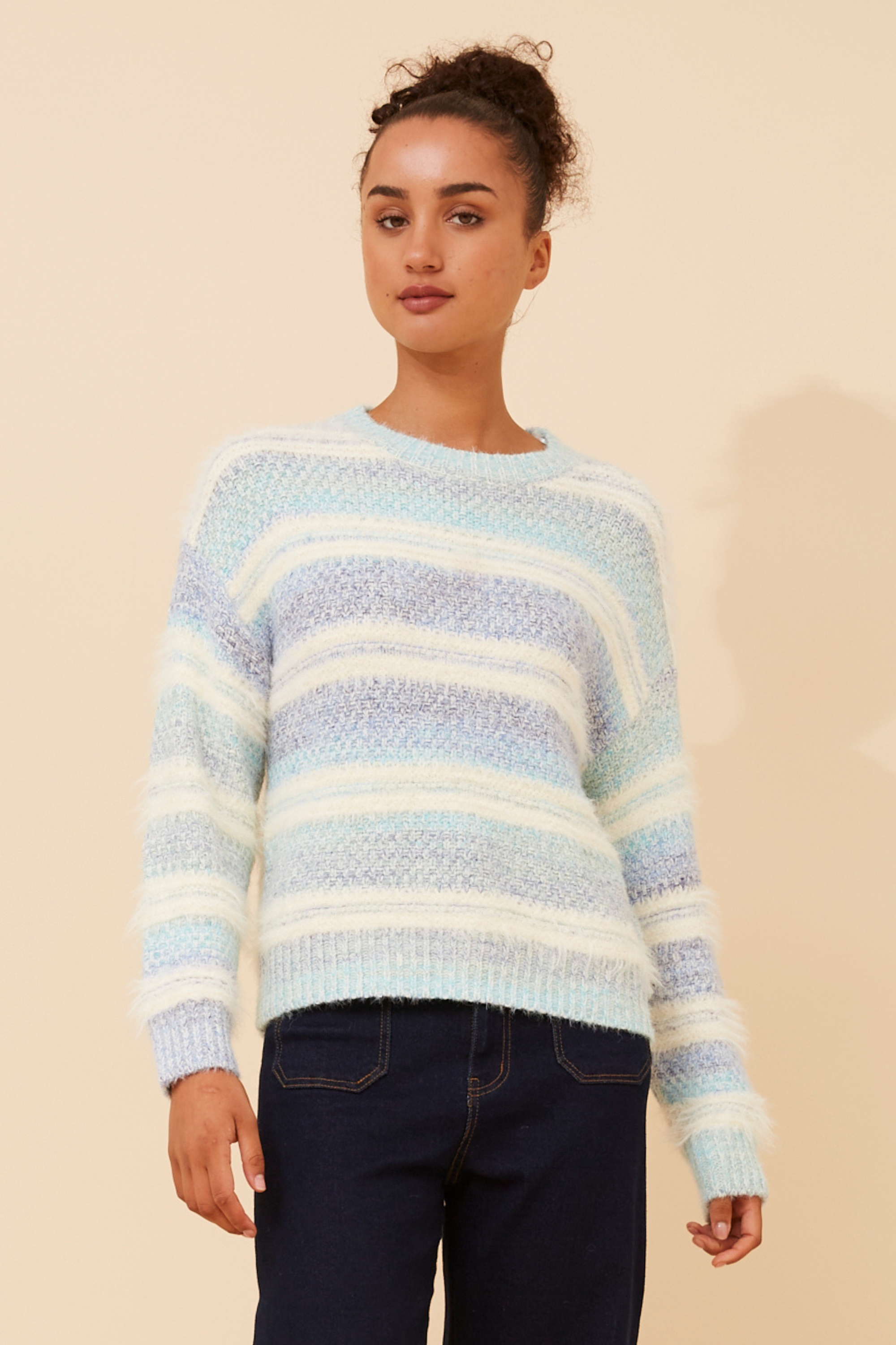 LUMIRA STRIPE KNIT PULLOVER
