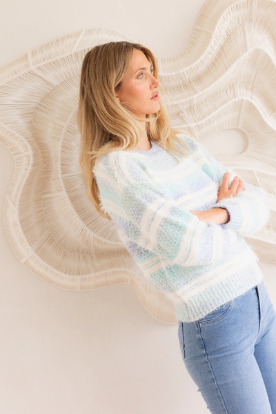 LUMIRA STRIPE KNIT PULLOVER