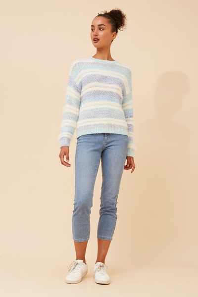 LUMIRA STRIPE KNIT PULLOVER