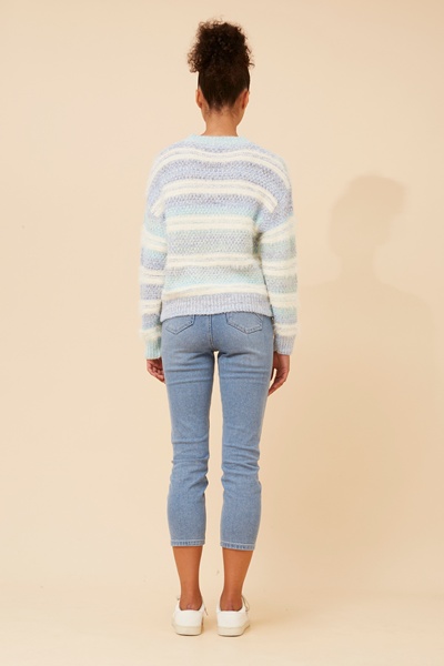 LUMIRA STRIPE KNIT PULLOVER