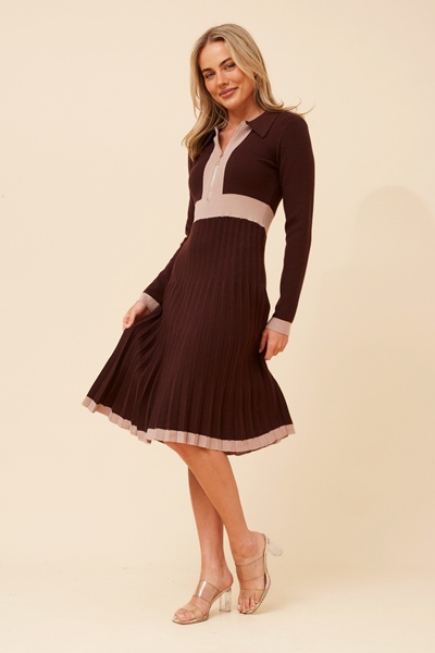LUNARIA PLEATED DRESS