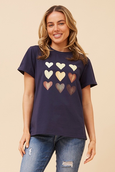 LURA HEART PRINT TSHIRT