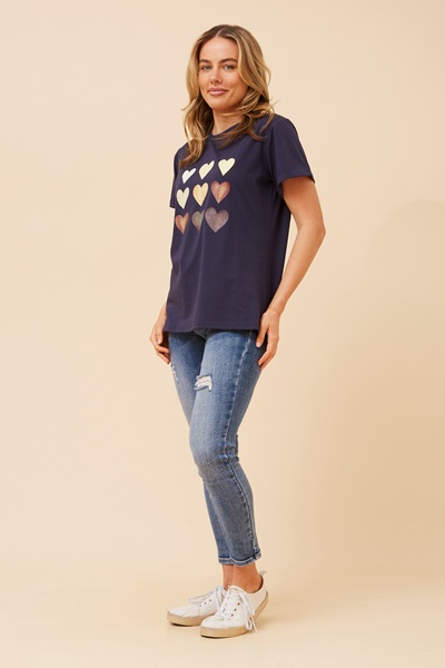 LURA HEART PRINT TSHIRT