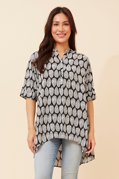 LURICE LEAF PRINT TOP