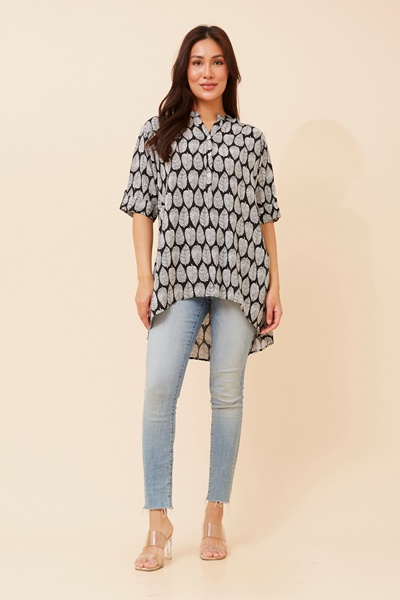LURICE LEAF PRINT TOP