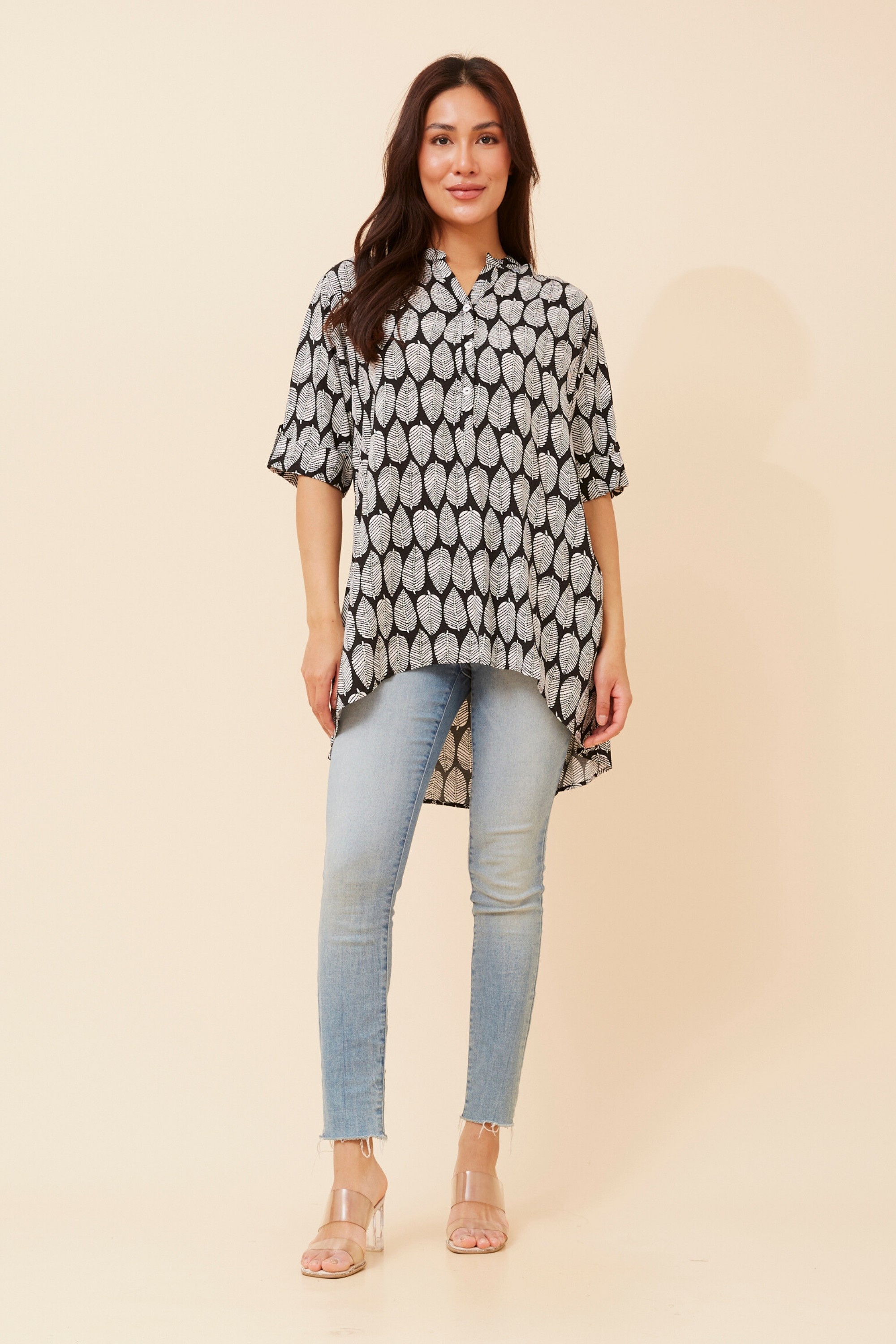LURICE LEAF PRINT TOP