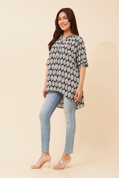 LURICE LEAF PRINT TOP