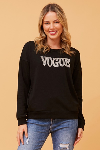 LUXE VOGUE EMBELLISHED JUMPER