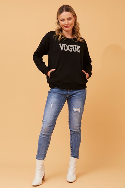 LUXE VOGUE EMBELLISHED JUMPER