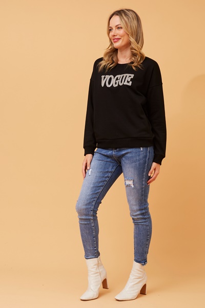 LUXE VOGUE EMBELLISHED JUMPER