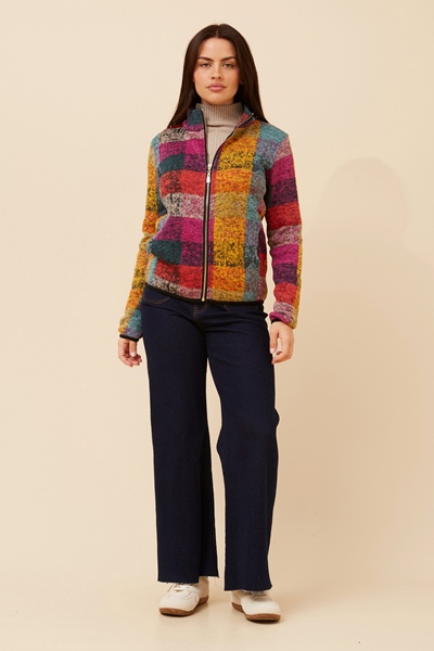 LYN CHECK PRINT JACKET