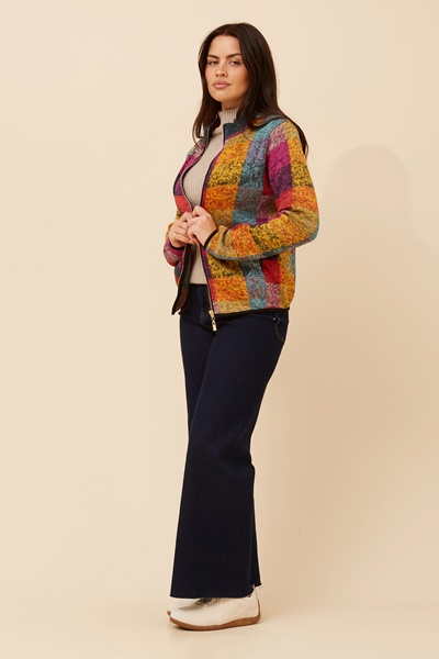 LYN CHECK PRINT JACKET