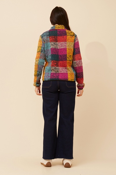 LYN CHECK PRINT JACKET