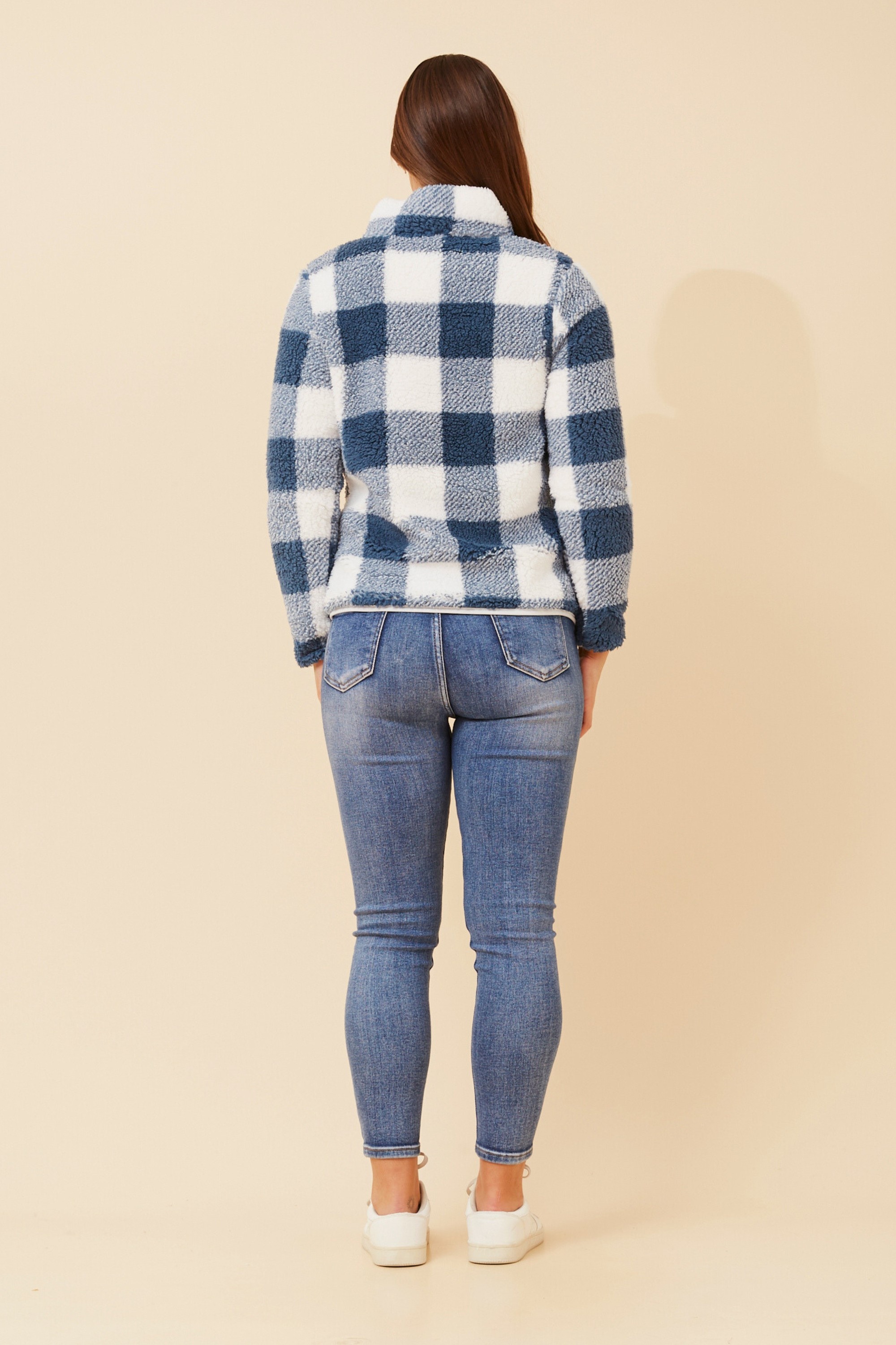 LYN CHECK TEDDY JACKET