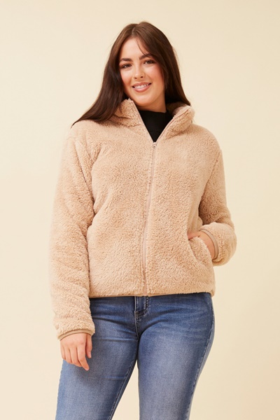 LYN FAUX FUR JACKET (PLUS)