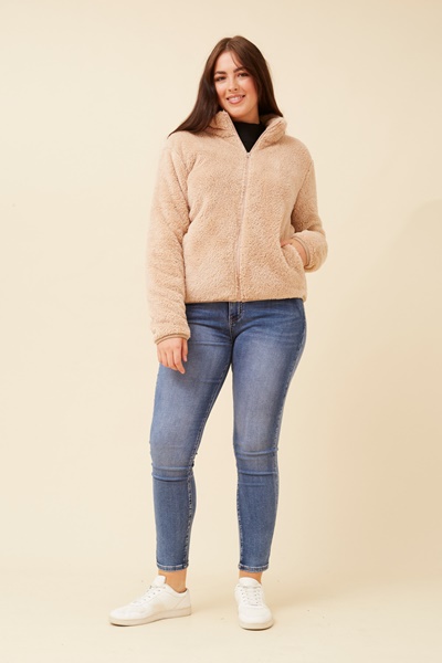 LYN FAUX FUR JACKET (PLUS)
