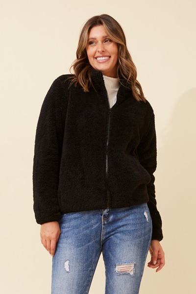 LYN FAUX FUR JACKET (PLUS)