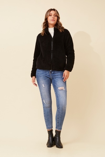 LYN FAUX FUR JACKET (PLUS)
