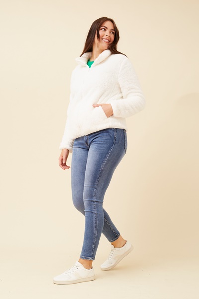 LYN FAUX FUR JACKET (PLUS)