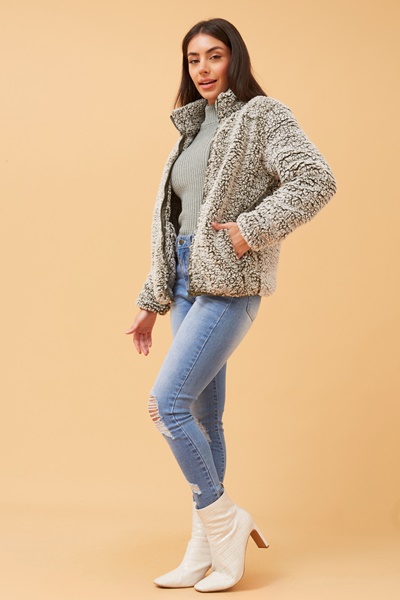 LYN FAUX FUR TEDDY JACKET