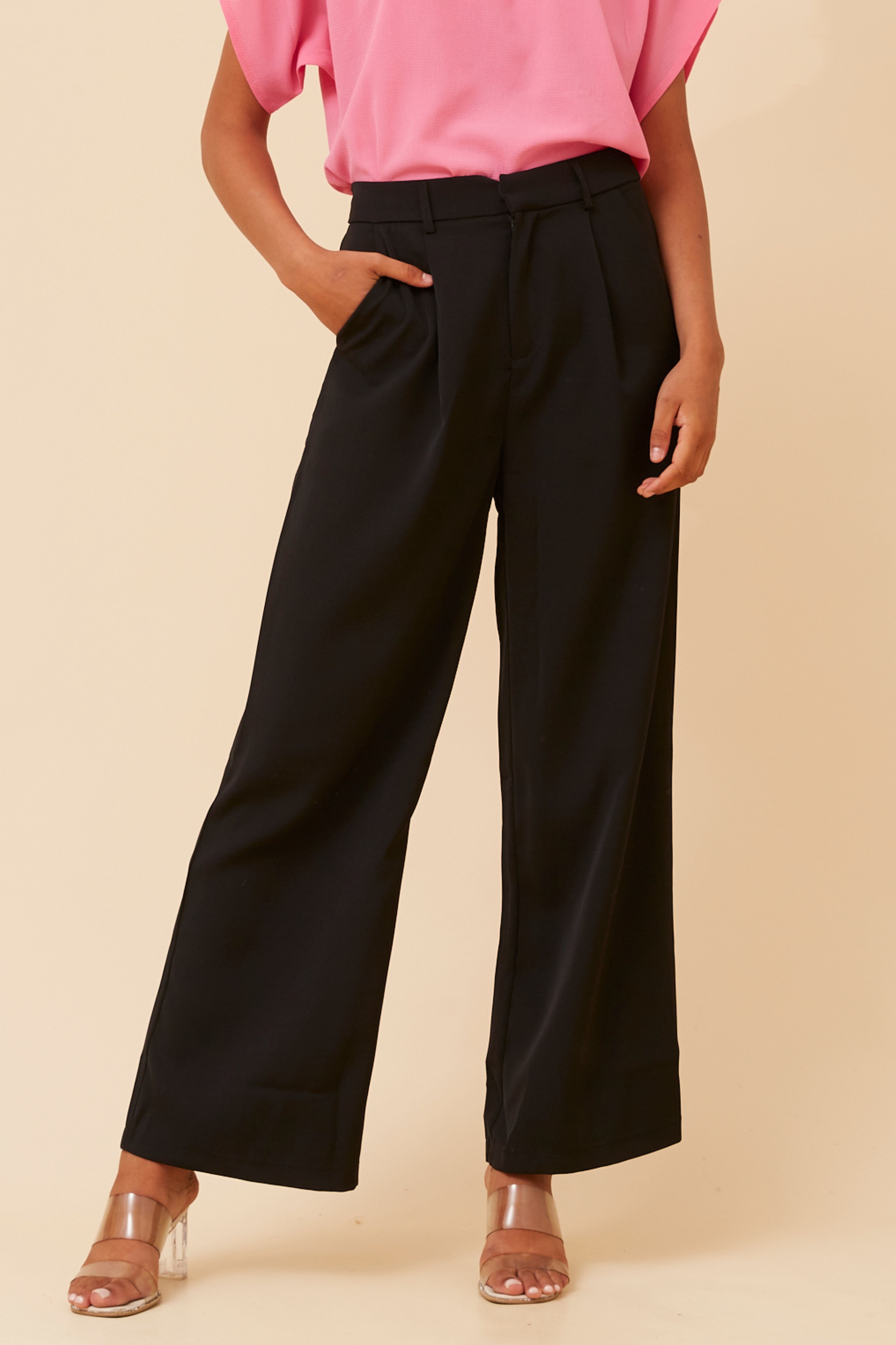 MAHA SOLID WIDE LEG PANTS