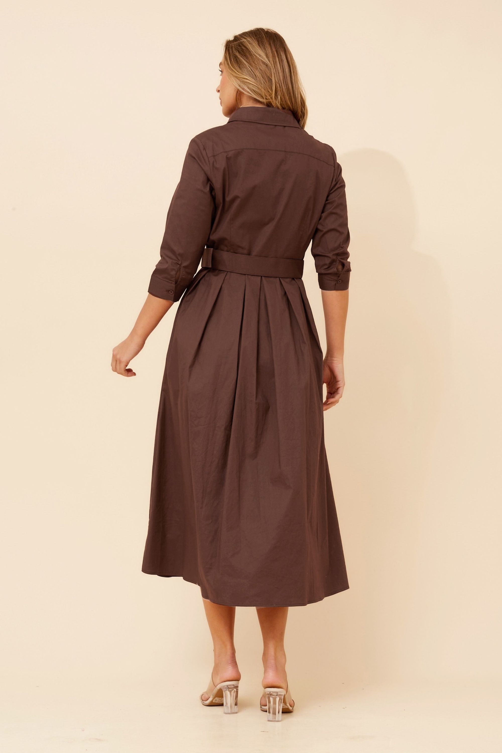 MAHOLA SHIRT MIDI DRESS